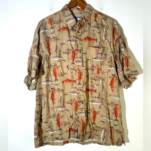 Columbia Fish Button Down Shirt - Picture 1 of 3